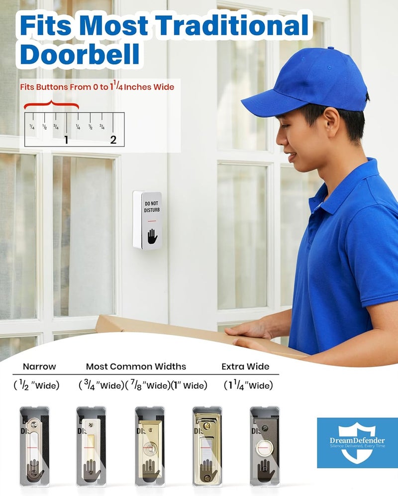 WeddingSteps NapDefender Doorbell Cover Doorbell Button Cover, Dont Ring Doorbell Sign-Do Not Ring Doorbell Sign Please Do Not knock, No Solicitation Solutions for Uninterrupted Nap, Baby Sleep, Dog Barking - Image 4